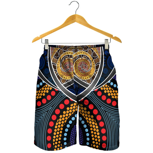 men-short-aboriginal-dot-panting-art-with-snake