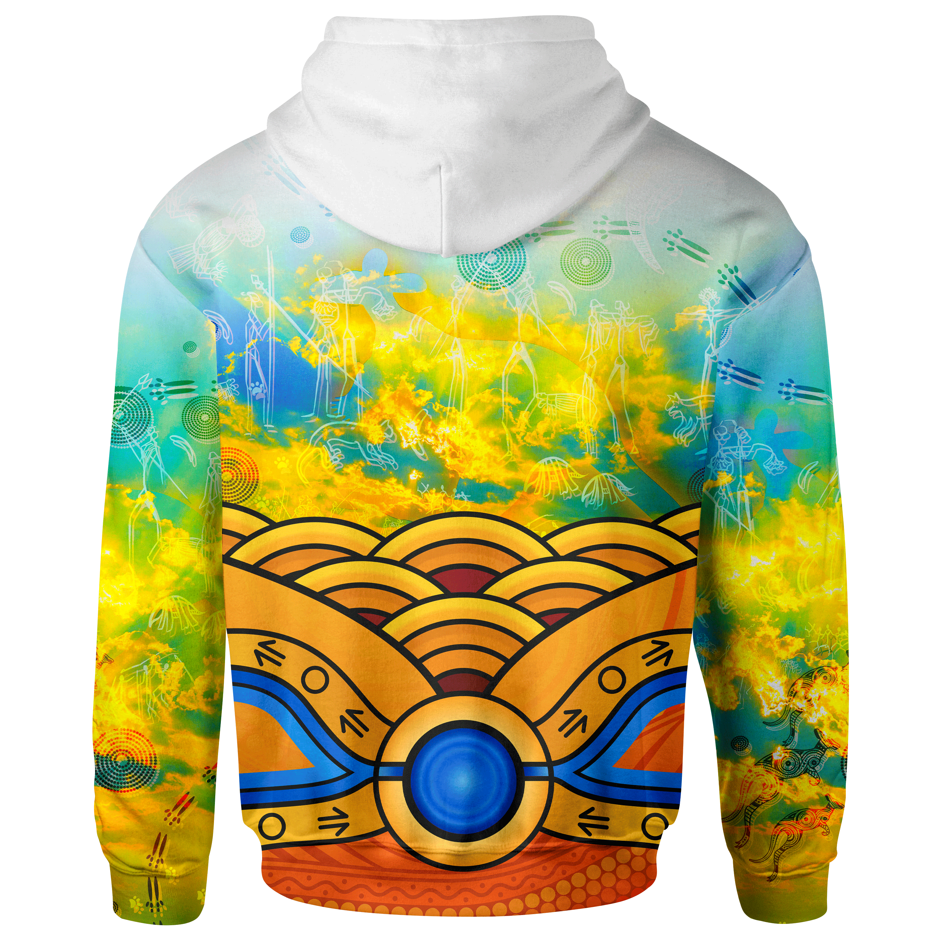 aboriginal-kid-hoodie-australia-kangaroo-sky-for-kid