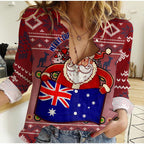 custom-personalised-women-casual-shirt-christmas-australia-santa-claus-hold-the-flag-red