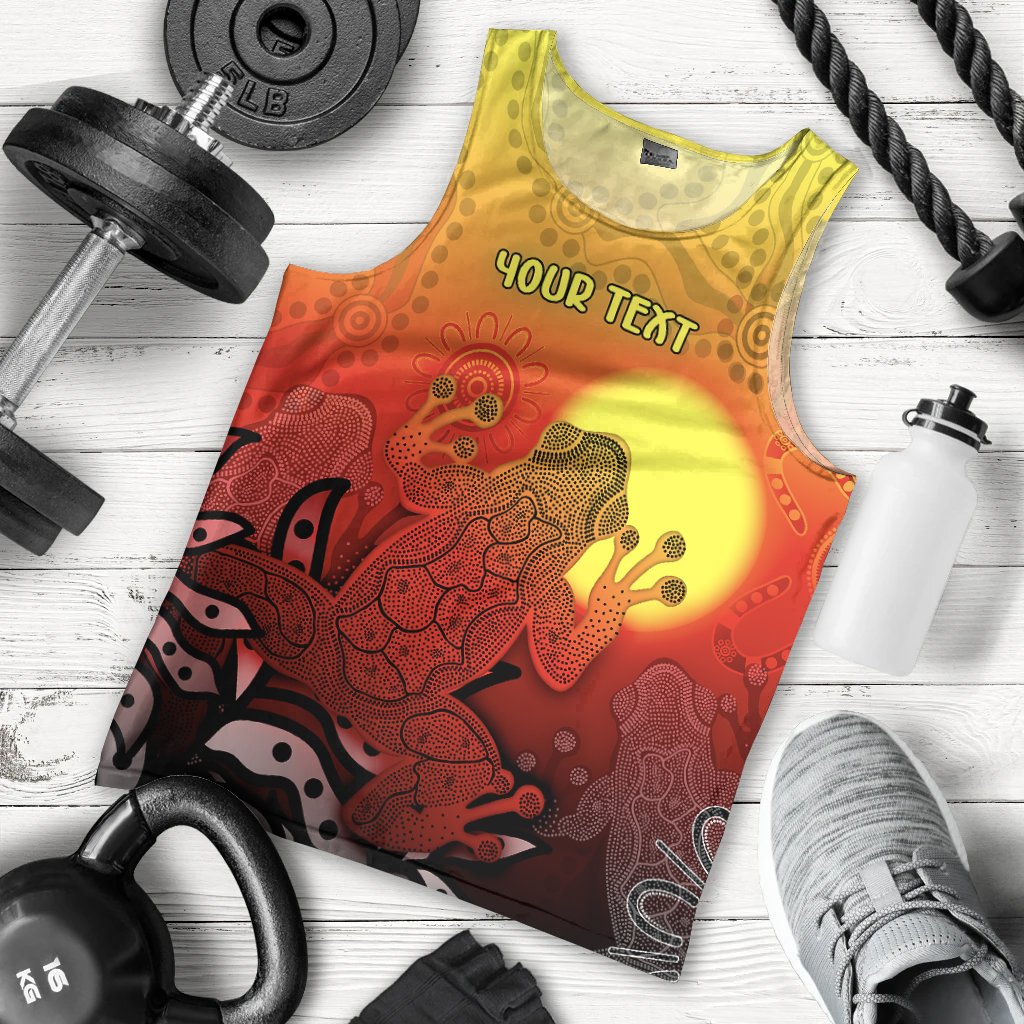 customaboriginal-mens-tank-top-indigenous-frog-red