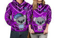 (Custom Personalised) Australia Valentine Cute Koala Couple Hoodie Aboriginal Valentine Purple LT13
