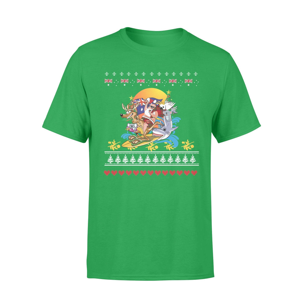 christmas-t-shirt-santa-claus-t-shirt-surfing-unisex