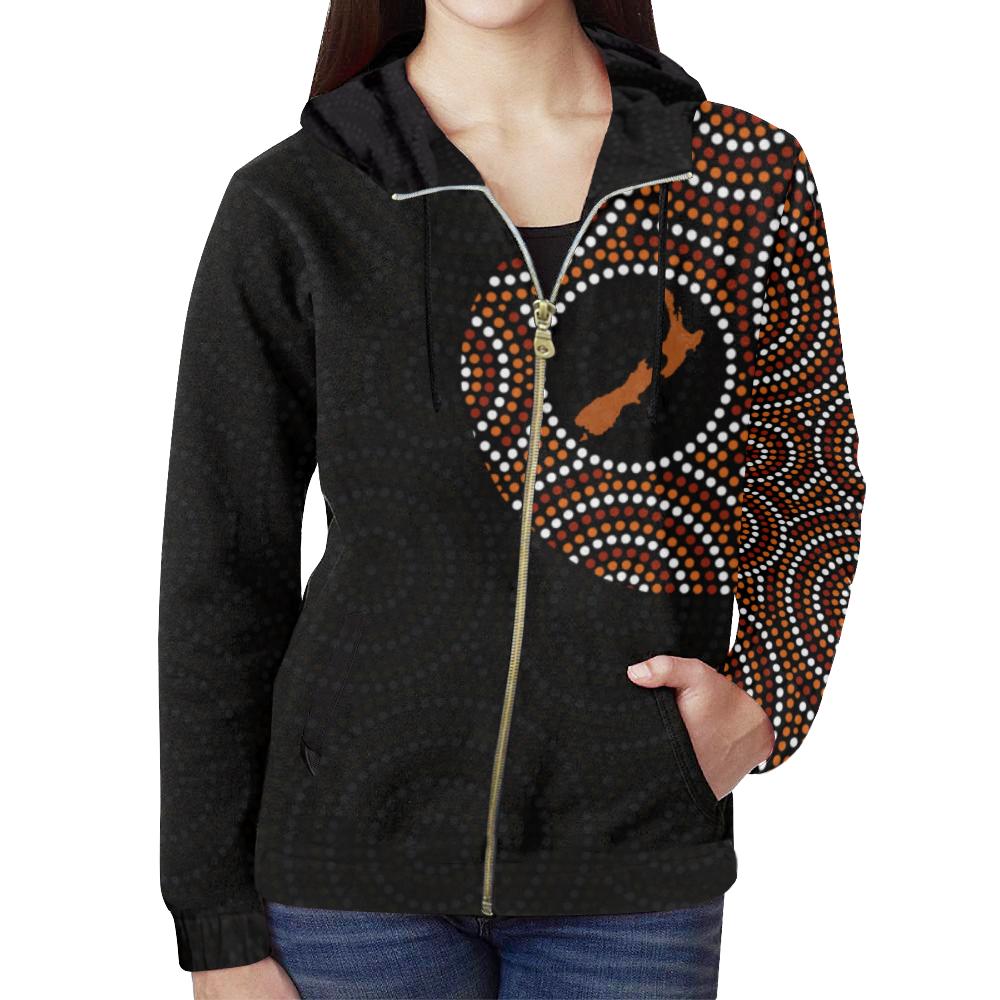 aboriginal-zip-up-hoodie-australia-map-dot-painting-patterns