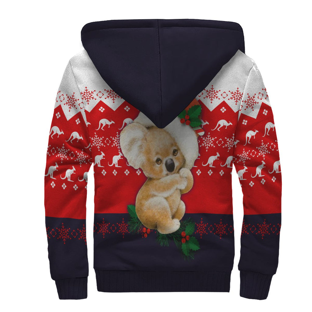 christmas-sherpa-hoodie-koala-hoodie-kangaroo-symbol-snowflakes-unisex