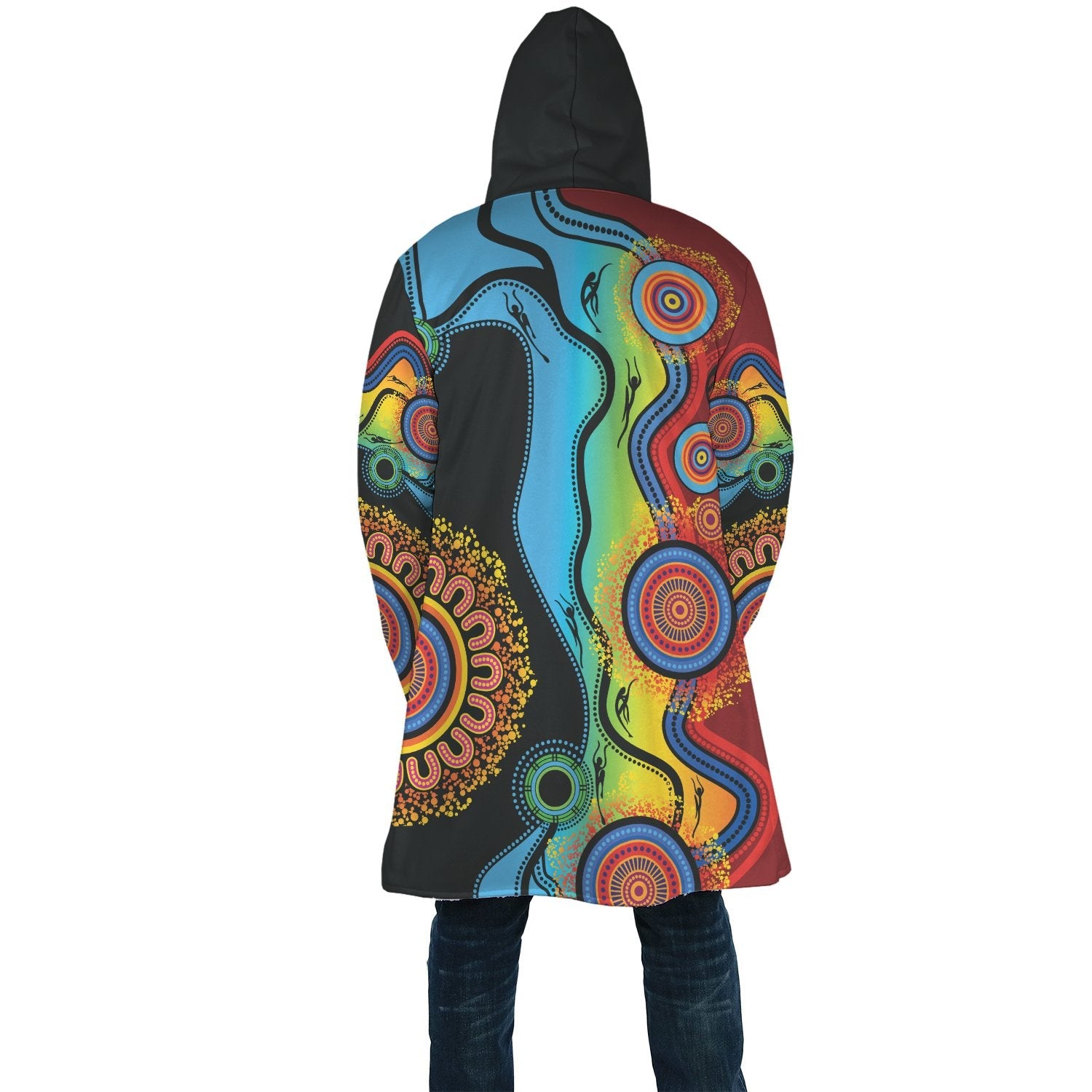 aboriginal-cloak-flowers-circle-dot-painting-blue-dream