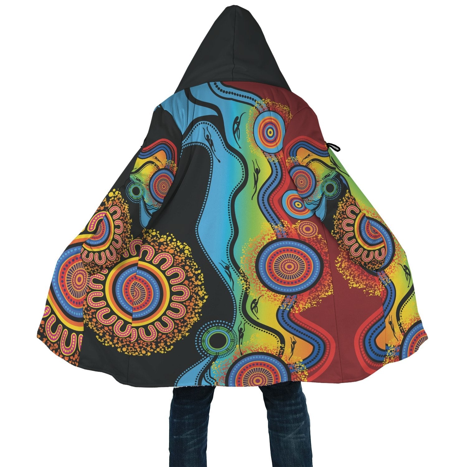 aboriginal-cloak-flowers-circle-dot-painting-blue-dream