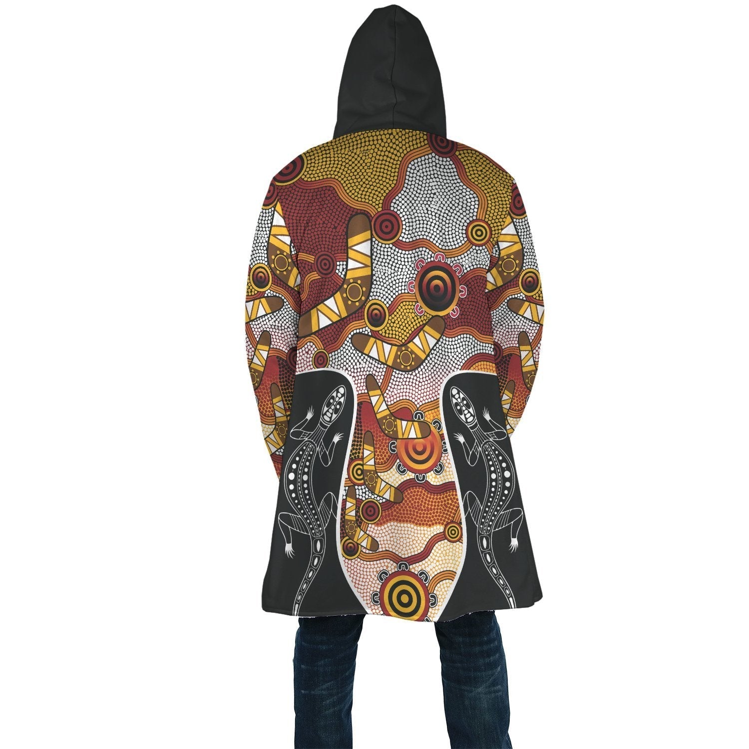 aboriginal-cloak-lizard-patterns-boomerang-dot-painting