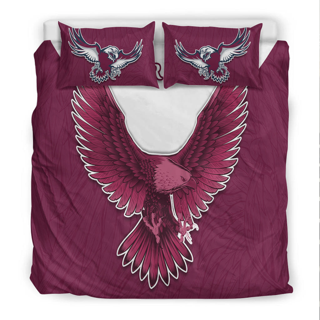custom-personalised-sea-eagles-2021-bedding-set-manly-warringah-feather