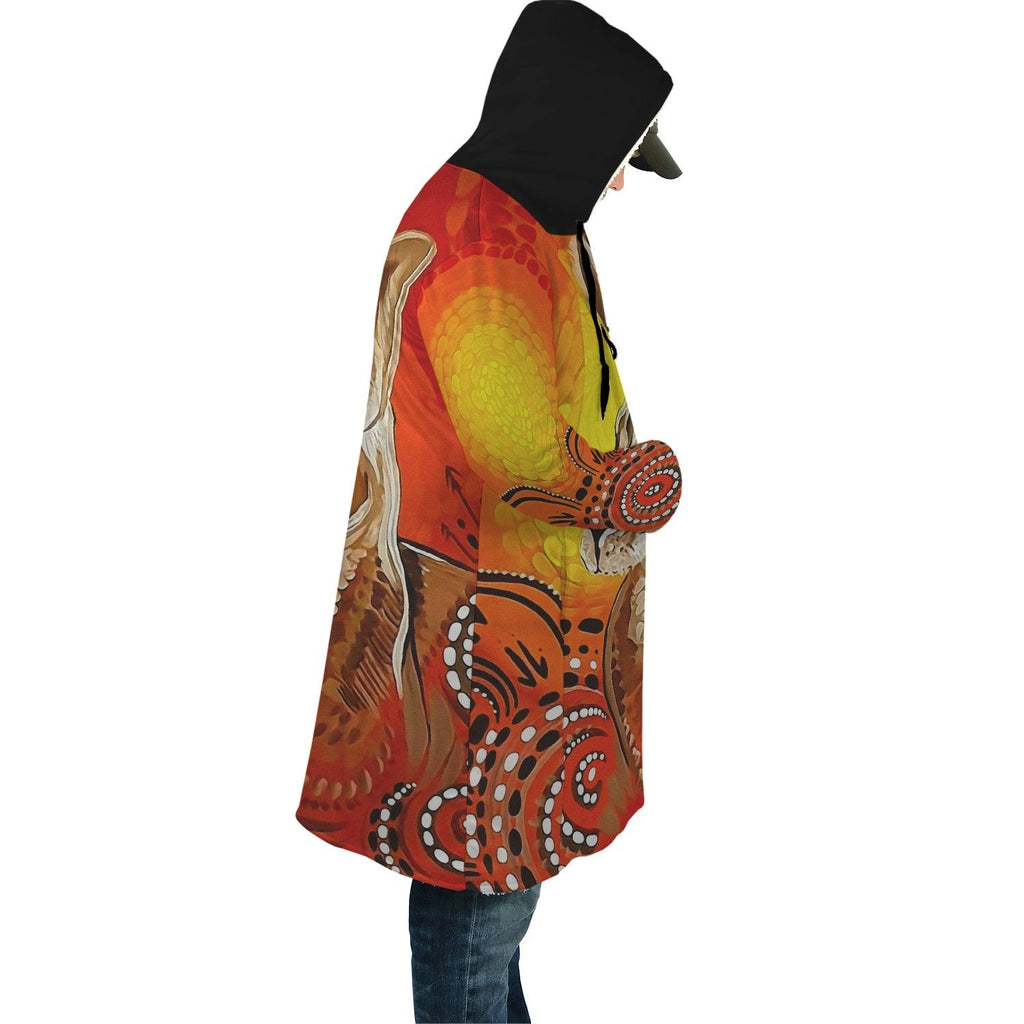 aboriginal-cloak-kangaroo-drawing-circle-sun-dot-painting
