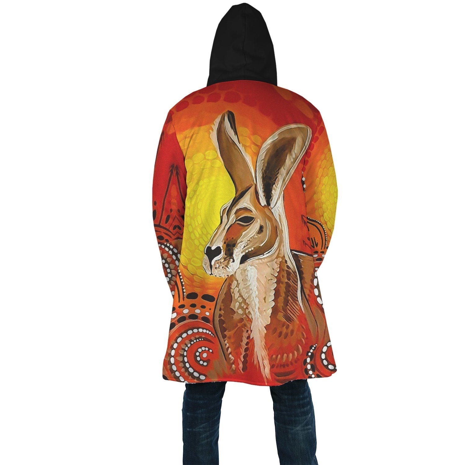 aboriginal-cloak-kangaroo-drawing-circle-sun-dot-painting