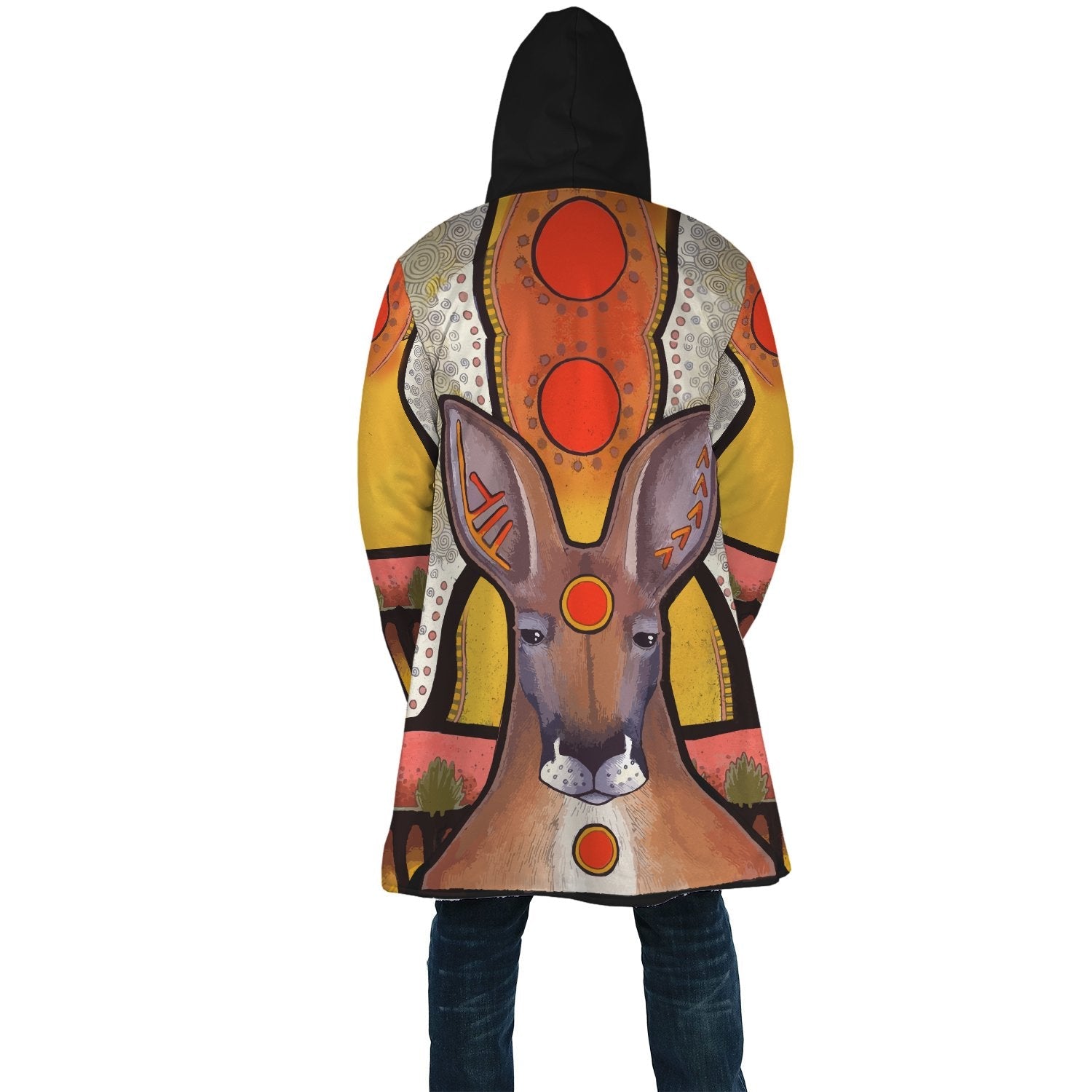 aboriginal-cloak-kangaroo-patterns-sun-dot-painting