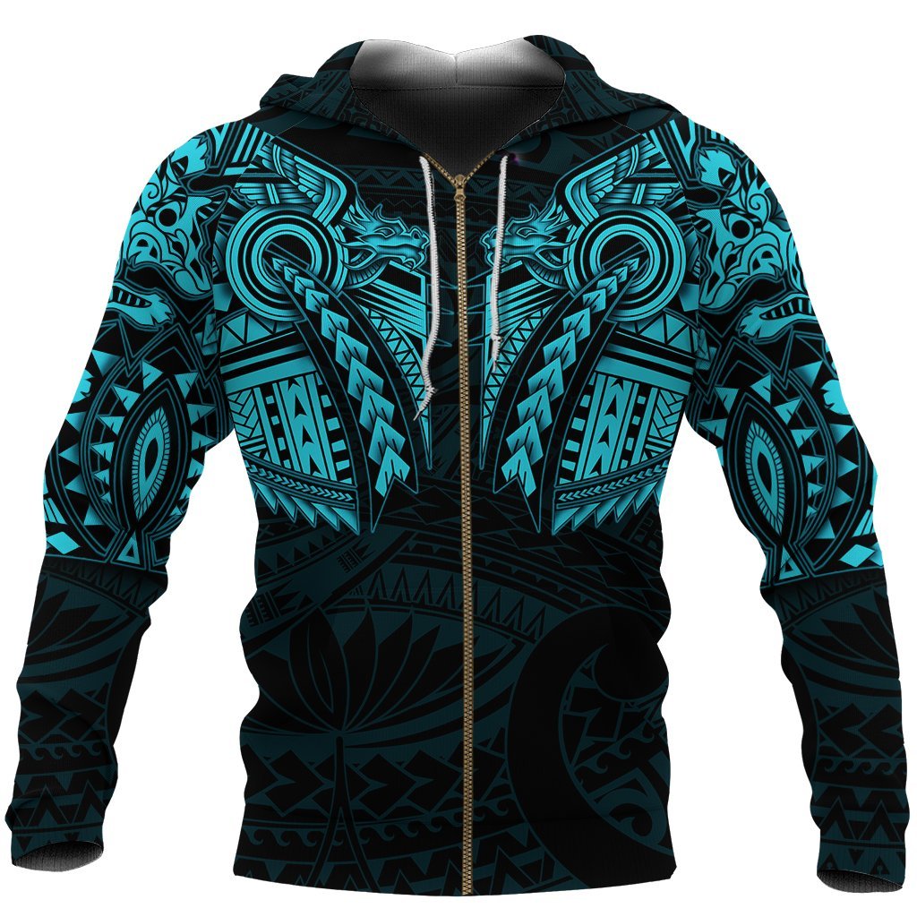 maori-tattoo-wolf-dragon-zipper-hoodie-blue-k4-merchize