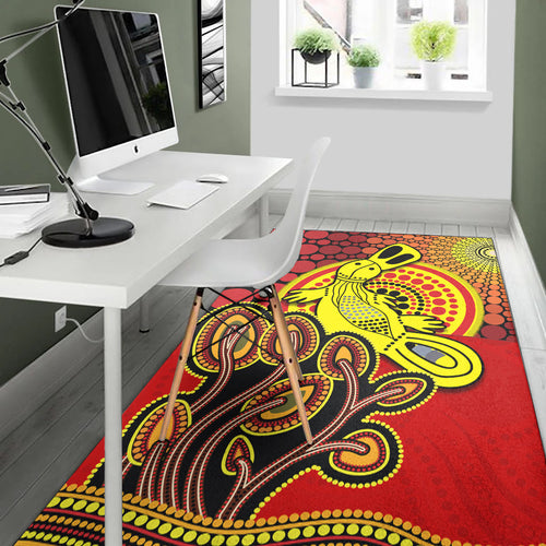 aboriginal-platypus-area-rug-tree-on-the-hill-sunshine