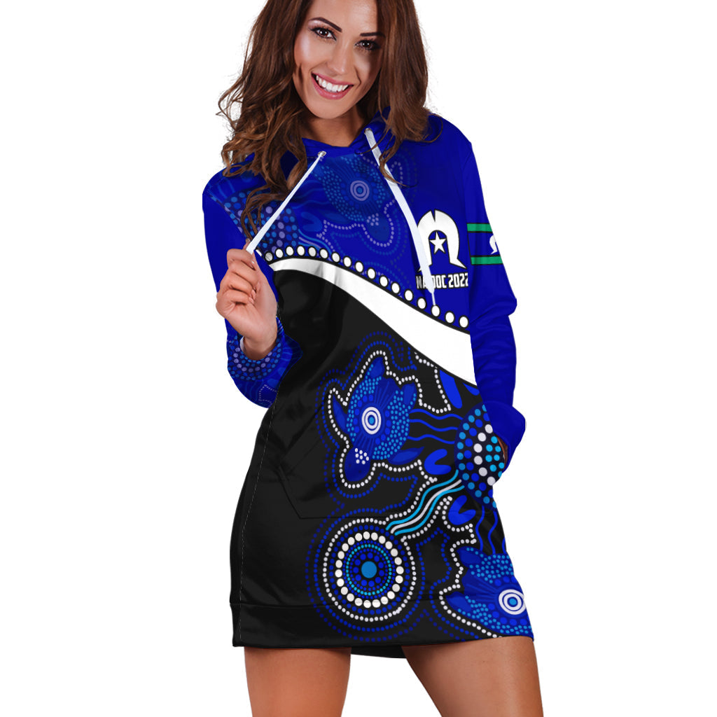 naidoc-week-2022-hoodie-dress-torres-strait-islander-version-blue-aboriginal-turtles