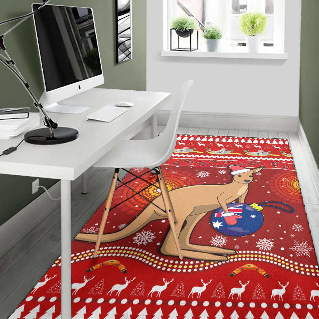 australia-christmas-area-rug-aboriginal-kangaroo