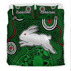 rabbitohs-indigenous-bedding-set-simple-green