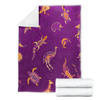 aboriginal-art-premium-blanket-animals-australia-version-purple