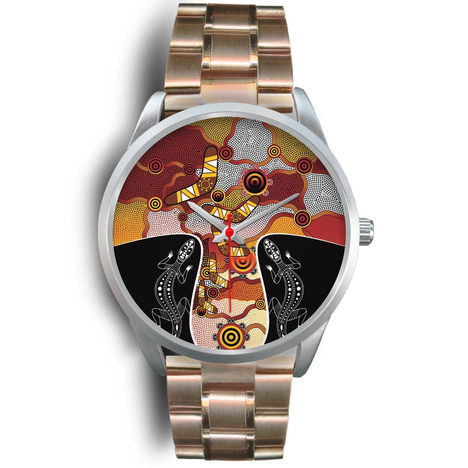 watch-dot-painting-lizard-boomerang-silver-watch-1
