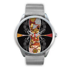 watch-dot-painting-lizard-boomerang-silver-watch