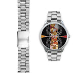 watch-dot-painting-lizard-boomerang-silver-watch