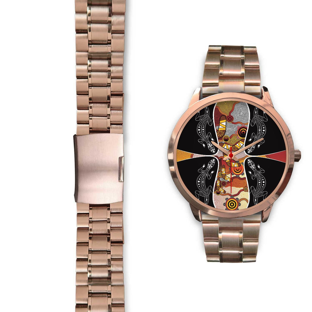 watch-dot-painting-lizard-boomerang-rose-gold-watch-1