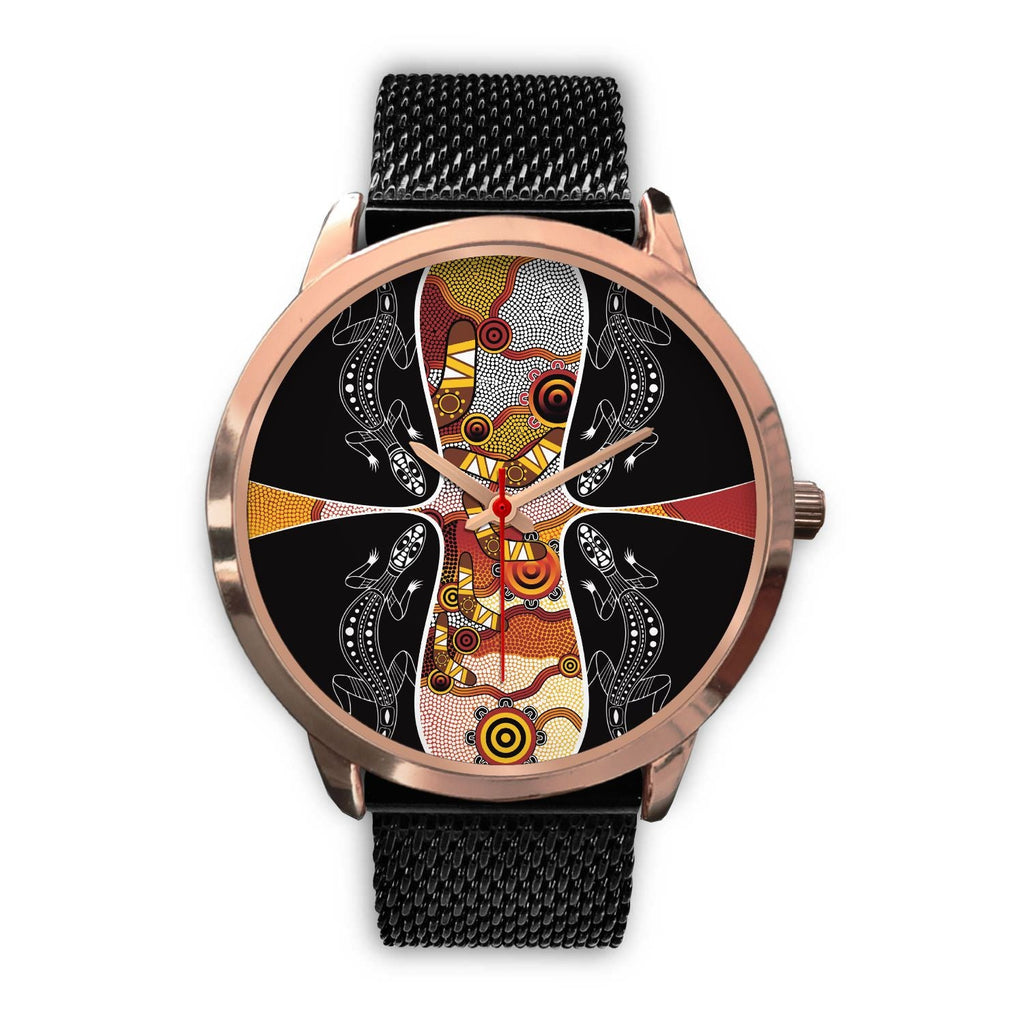 watch-dot-painting-lizard-boomerang-rose-gold-watch-1