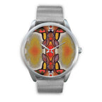 aboriginal-watch-kangaroo-painting-indigenous-patterns-silver-watch
