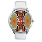 aboriginal-watch-kangaroo-painting-indigenous-patterns-silver-watch