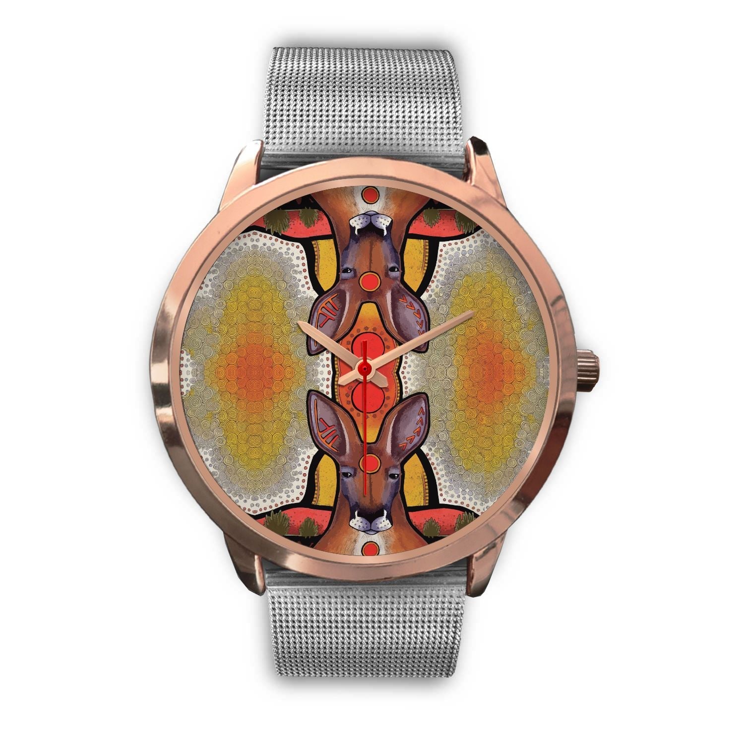 aboriginal-watch-kangaroo-painting-indigenous-patterns-rose-gold-watch