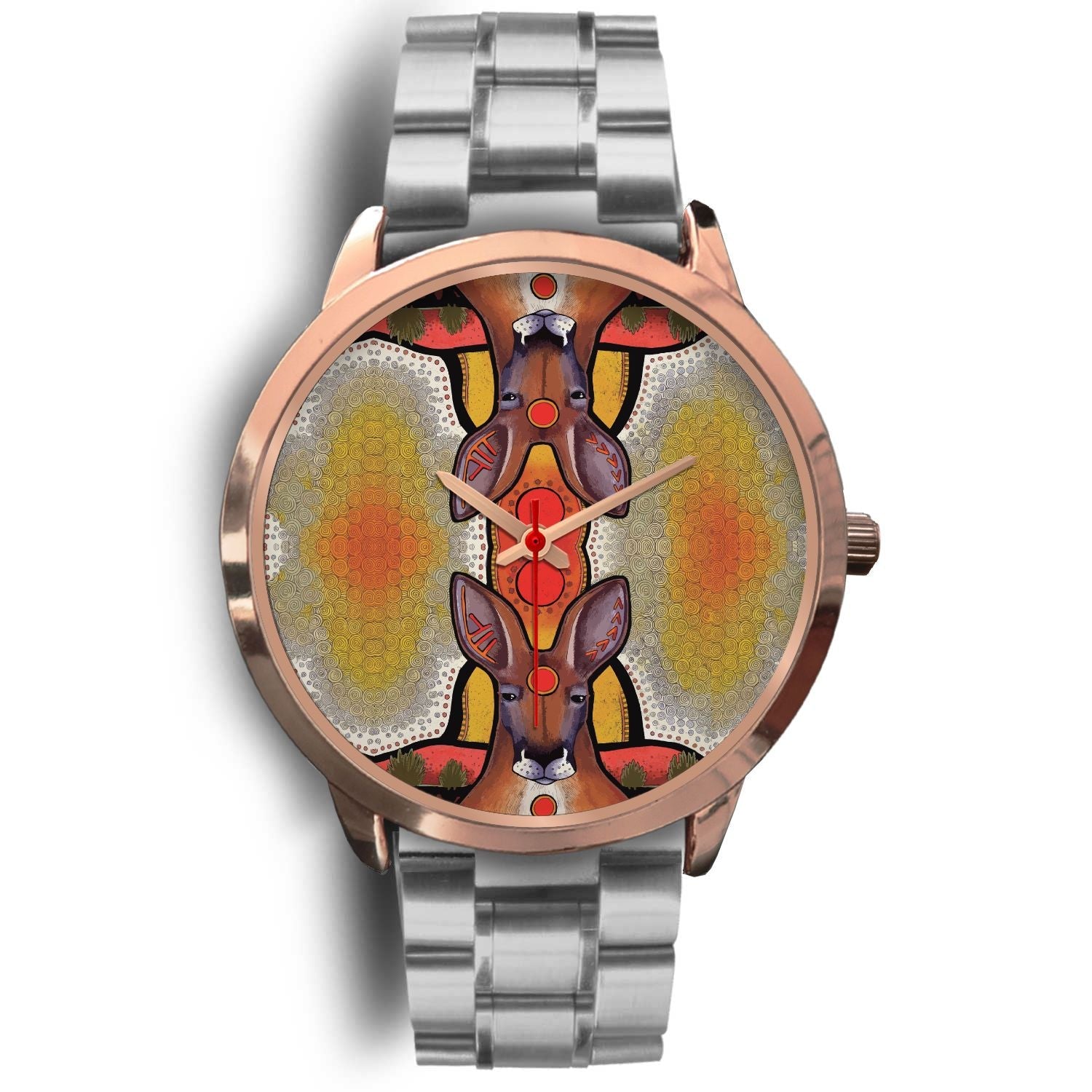 aboriginal-watch-kangaroo-painting-indigenous-patterns-rose-gold-watch