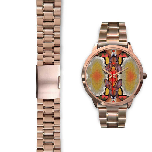 aboriginal-watch-kangaroo-painting-indigenous-patterns-rose-gold-watch