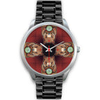 aboriginal-watch-wombat-pattern-hug-circle-painting-silver-watch