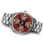 aboriginal-watch-wombat-pattern-hug-circle-painting-silver-watch
