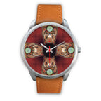 aboriginal-watch-wombat-pattern-hug-circle-painting-silver-watch