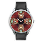 aboriginal-watch-wombat-pattern-hug-circle-painting-silver-watch