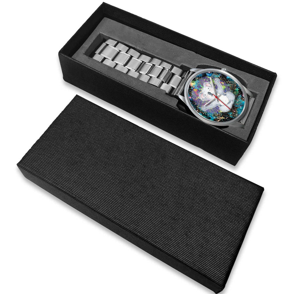 watch-koala-silver-watch-meditating-color-art-ver01
