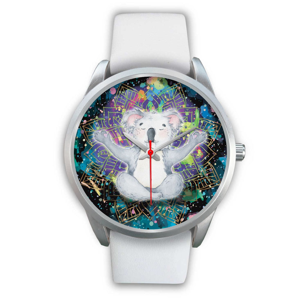 watch-koala-silver-watch-meditating-color-art-ver01