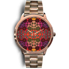 aboriginal-watch-circle-dot-painting-mandala-rose-gold-watch