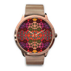 aboriginal-watch-circle-dot-painting-mandala-rose-gold-watch