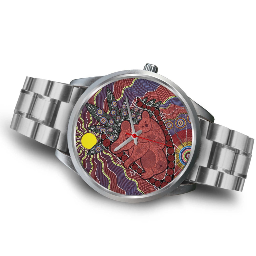 aboriginal-watch-koala-patterns-painting-sun-indigenous-silver-watch