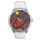 aboriginal-watch-koala-patterns-painting-sun-indigenous-silver-watch