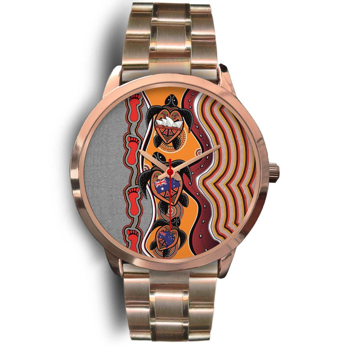 aboriginal-watch-turtle-aus-flag-sydney-opera-rose-gold-watch