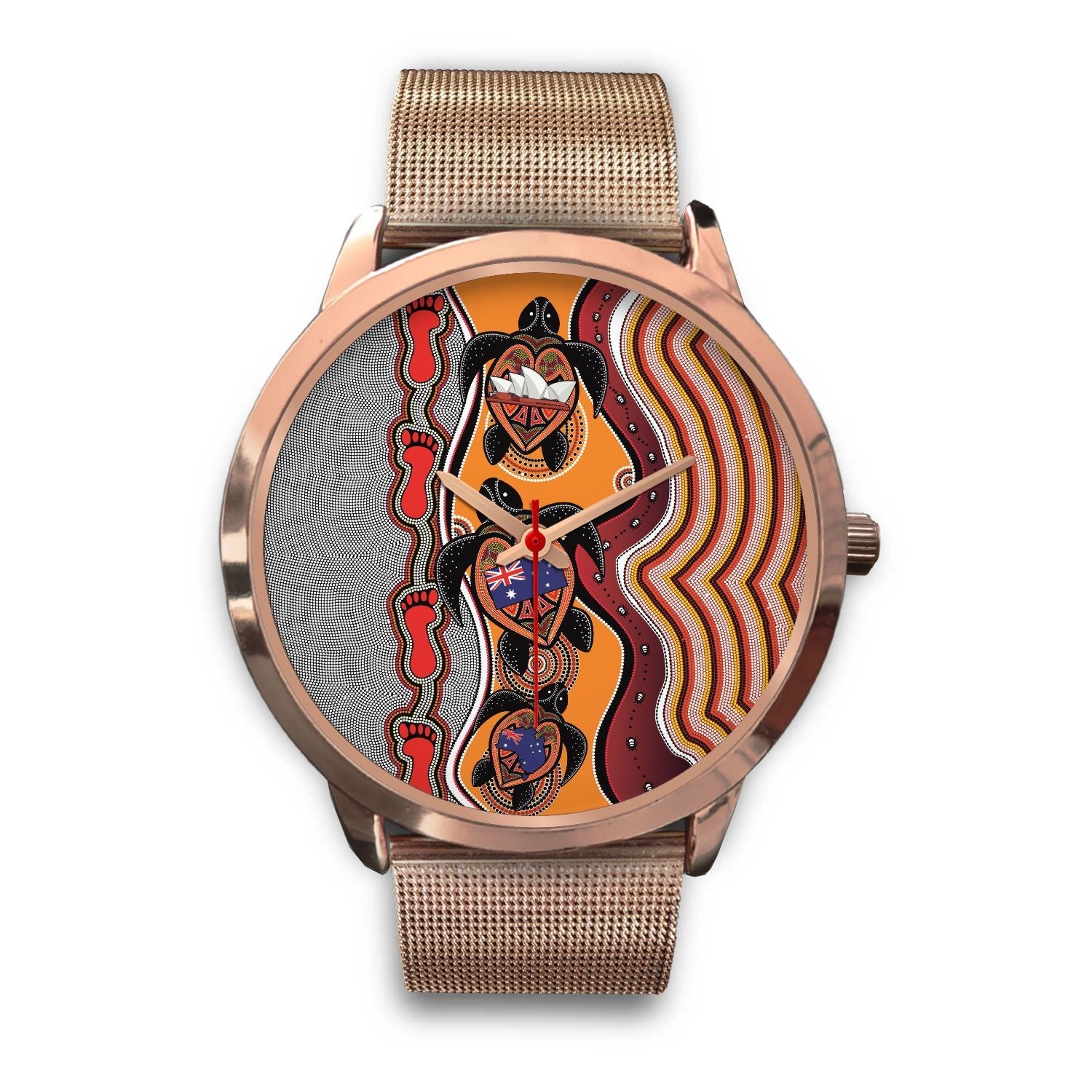 aboriginal-watch-turtle-aus-flag-sydney-opera-rose-gold-watch