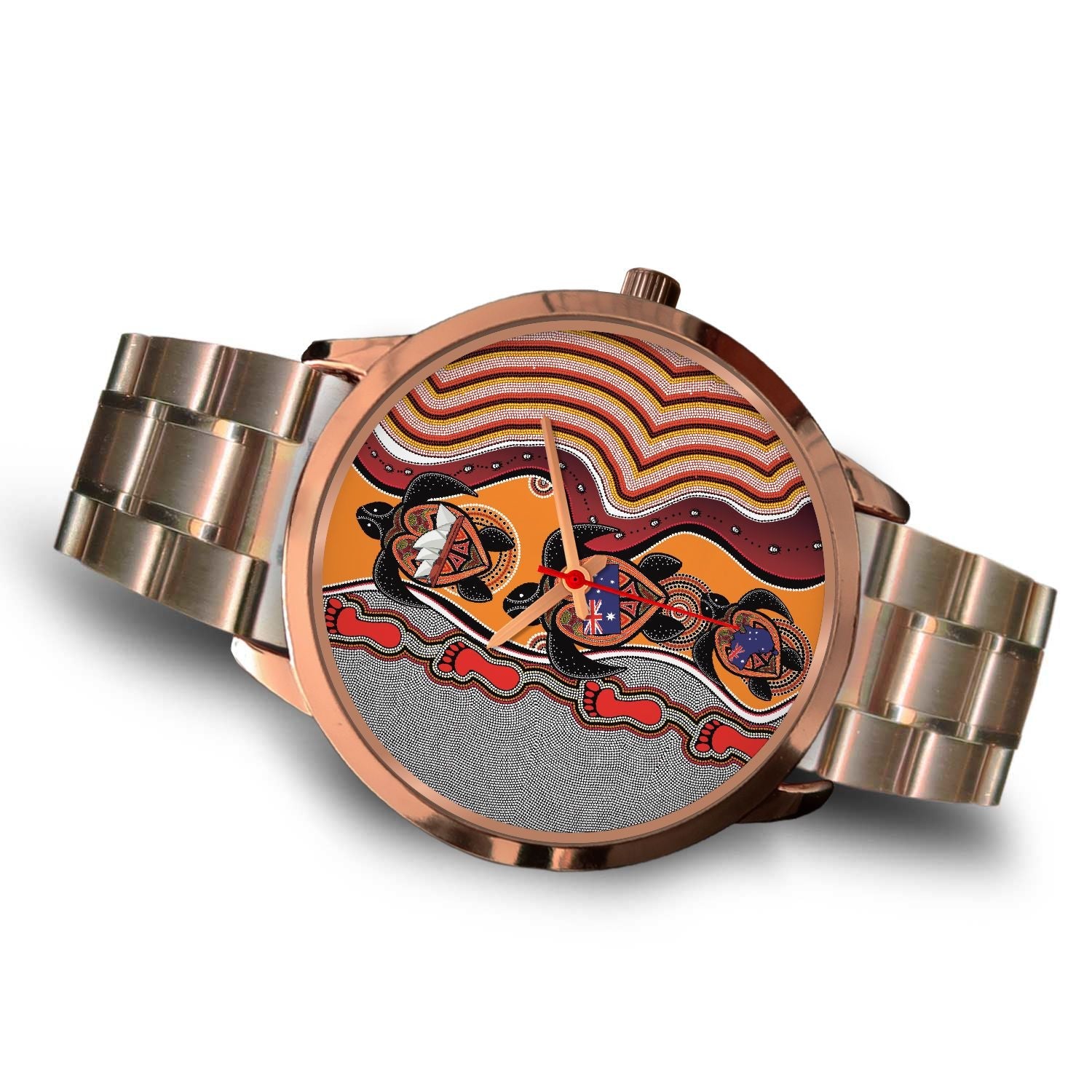 aboriginal-watch-turtle-aus-flag-sydney-opera-rose-gold-watch