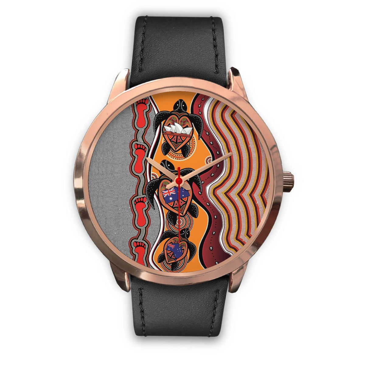 aboriginal-watch-turtle-aus-flag-sydney-opera-rose-gold-watch