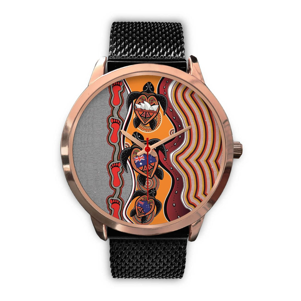aboriginal-watch-turtle-aus-flag-sydney-opera-rose-gold-watch
