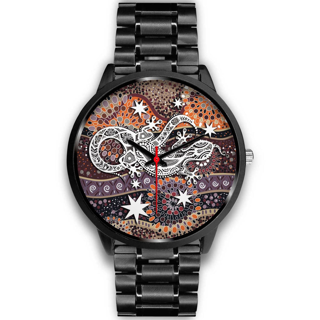 aboriginal-black-watch-lizard-watch-indigenous-dot-painting