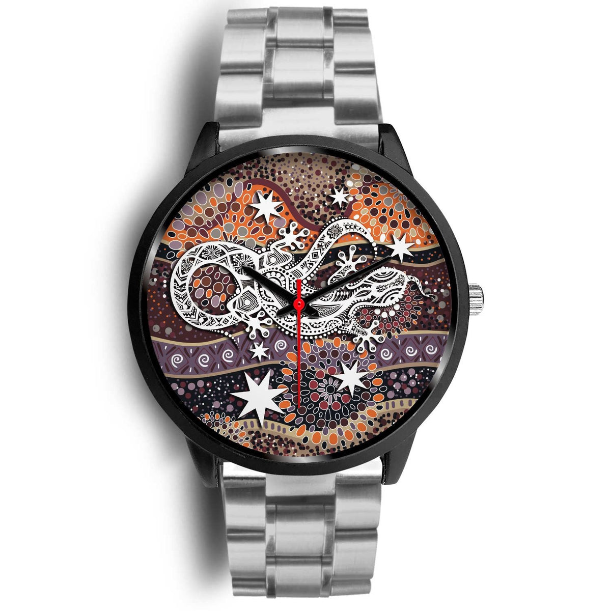 aboriginal-black-watch-lizard-watch-indigenous-dot-painting