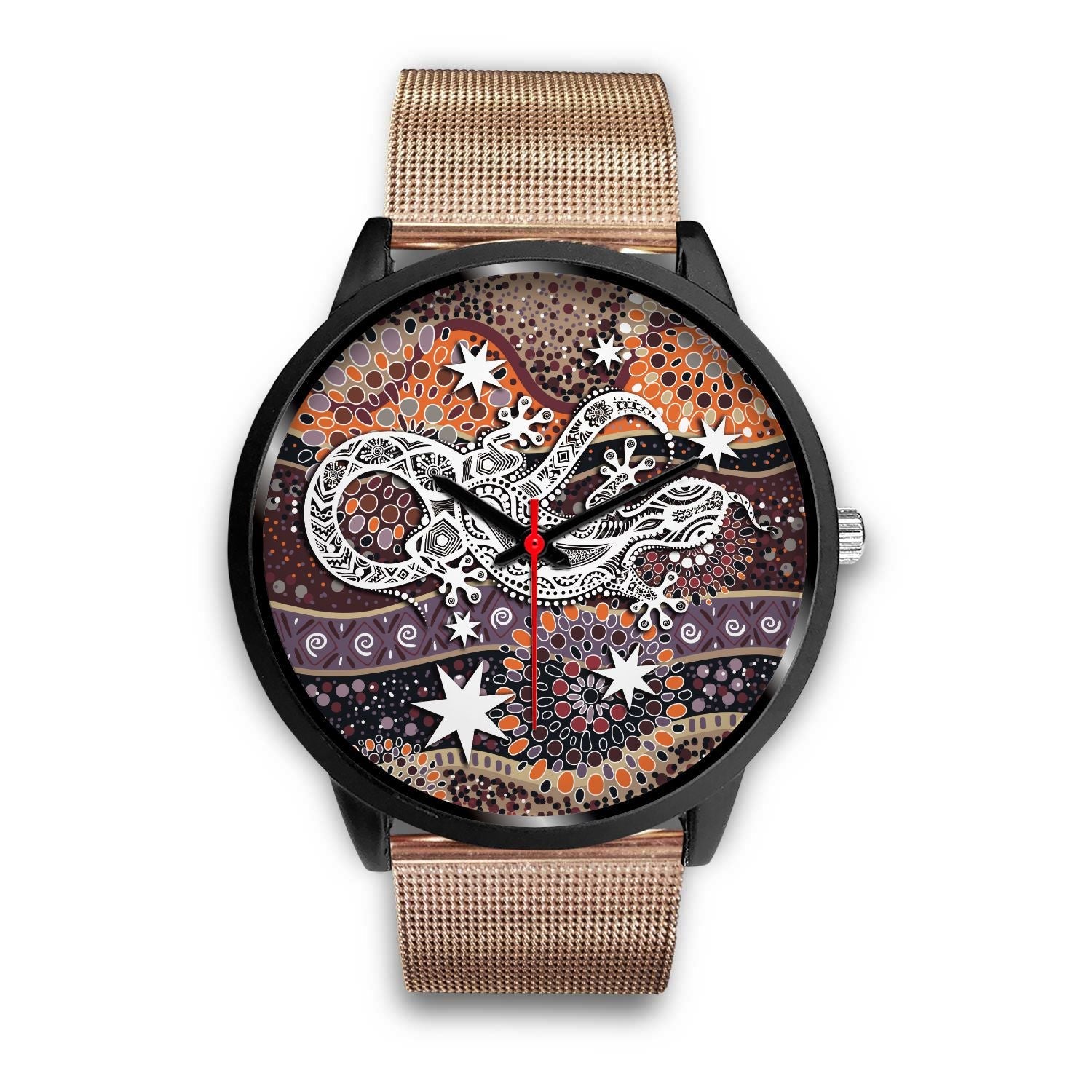 aboriginal-black-watch-lizard-watch-indigenous-dot-painting
