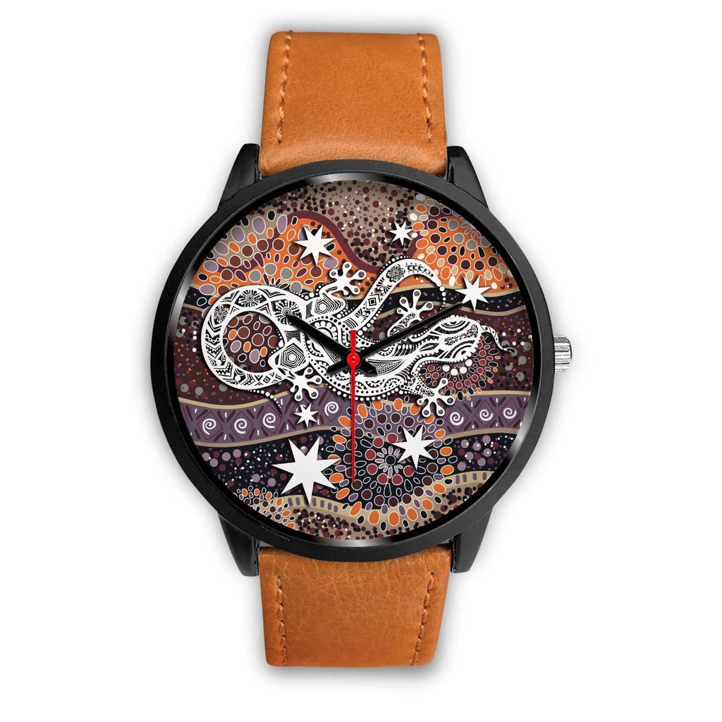 aboriginal-black-watch-lizard-watch-indigenous-dot-painting